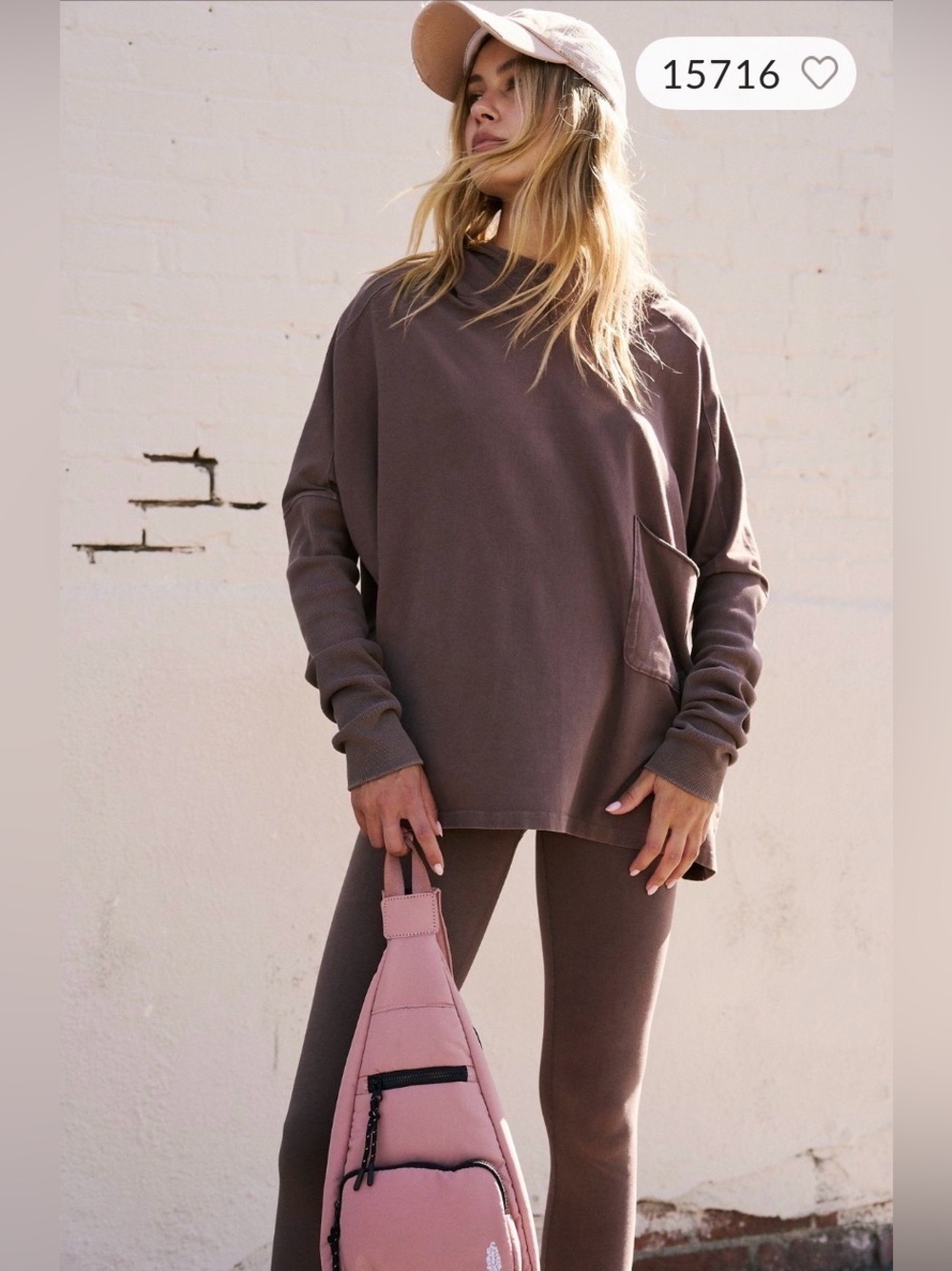 Free People FP Movement Hot Shot Hooded Set in Charcoal Brown Size Small NWT - Picture 4 of 7